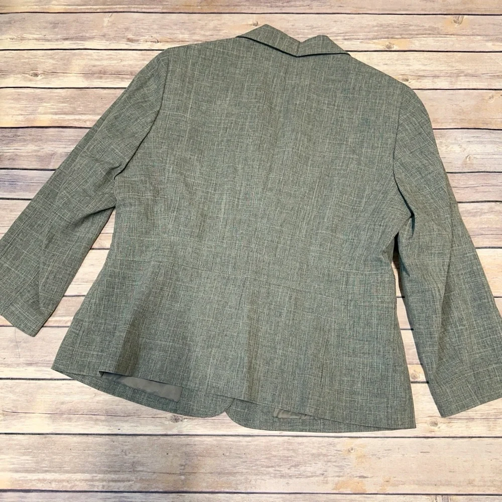 Le Suit Women’s Crosshatch Two Button Jacket Gray Multi 10P